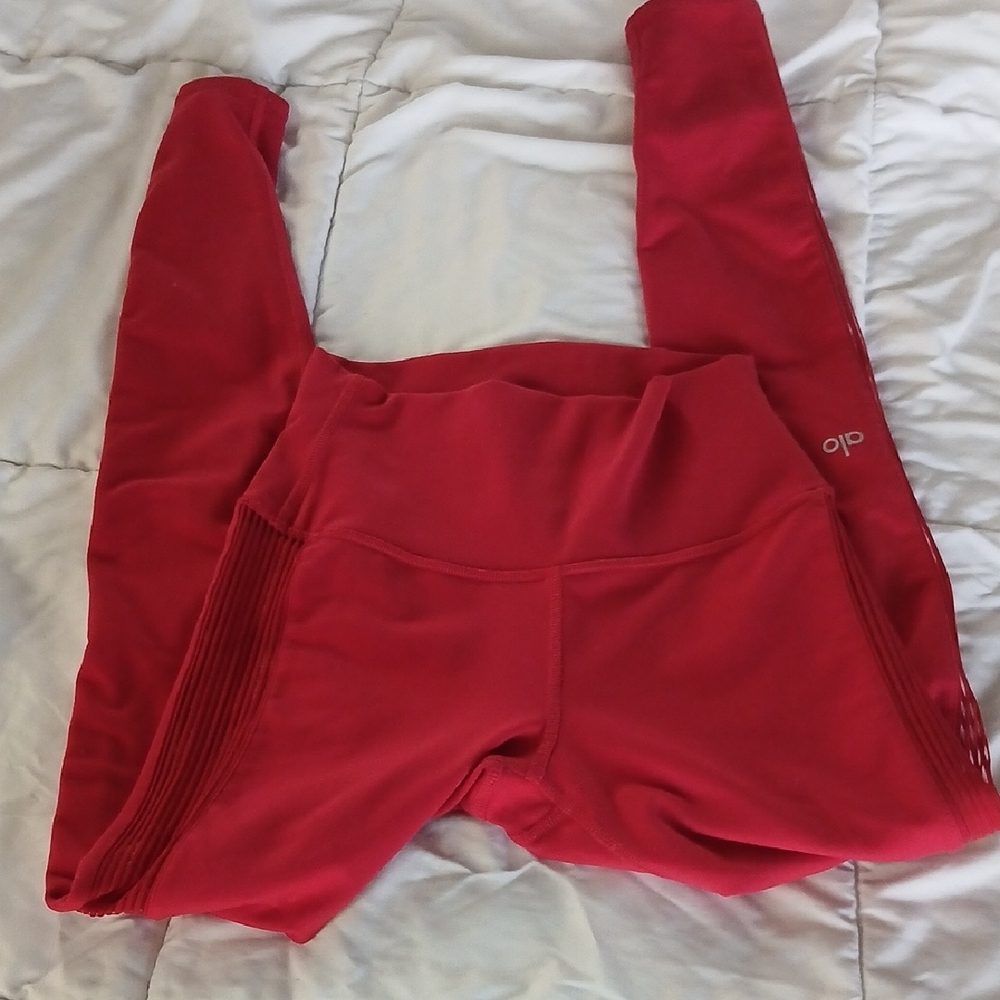 ALO Yoga Bright Red High-Rise Active Leggings